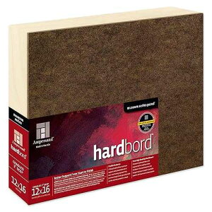 Ampersand Art Supply Hardboard Wood Painting Panel: Museum Series Hardbord, 12 x 16, 2 Inch Cradled Profile