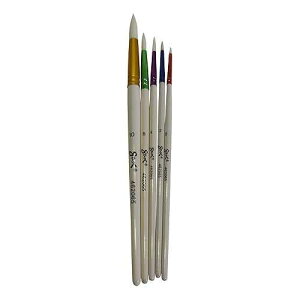 Sax True Flow Spectrum Watercolor Paint Brushes, Round, Assorted Size, Set of 5