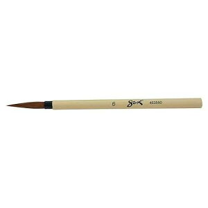 School Specialty Fine Brown Hair Bamboo Handle Watercolor Paint Brush, Size 6