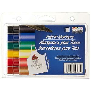 Uchida UCH520-6A Fabric Marker Set Broad 6Pc Primary