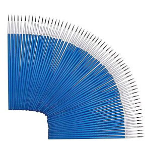 RUIHCBY 60 Pack Pointed Round ting Brush,Hand Made Thread Drawing Brush,Detail,Nail Brushes for Detail and Miniature Drawing,ting,Coloring by Acrylic, Oil and Watercolor (M(#00))