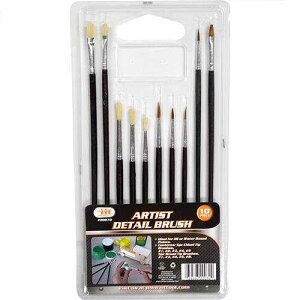 IIT 20070 10�{����A�[�e�B�X�g�f�B�e�[���u���V�Z�b�g�A IIT 20070 10Pc Artist Detail Brush Set,