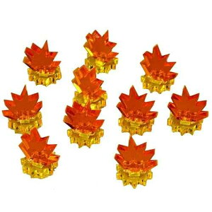 LITKO Blast Markers | Explosion | Damage & Destruction | Area Effect | Strike Effect | Fluorescent Amber (Mini - Tranparent Yellow Base)