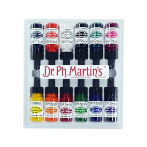 Dr. Ph. Martin's Spectralite Private Collection Liquid Acrylics Bottles, 0.5 oz, Set of 12 (Set 1)