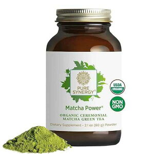 PURE SYNERGY Matcha Power / Organic Matcha Powder / Ceremonial Grade Japanese Green Tea Powder / For Enhanced Energy & Alertness (2.1 oz)