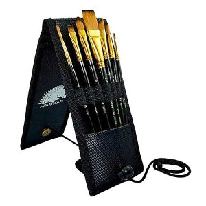 MyArtscape Pocket Paint Brush Set - 7 Artists' Paintbrushes for Watercolor, Acrylic and Oil Painting - Set 1 - Quality Art Supplies