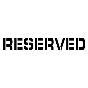 National Marker Corp. PMS47 �X�e���V���A���ԏ�A�\��ς݁A8 �C���` X 58 �C���` NMC National Marker Corp. PMS47 Stencil, Parking Lot, Reserved, 8 Inch X 58 Inch