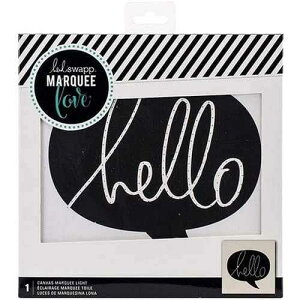 American Crafts Heidi Swapp Marquee Love Fiberoptic Canvas-Hello 9 x 1-inch, Other, Multicoloured, 3.17 x 24.13 x 24.13 cm