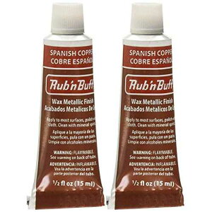 AMACO Rub n Buff Wax Metallic Finish - Rub n Buff Spanish Copper 15ml Tube - Versatile Gilding Wax for Finishing Furniture Antiquing and Restoration - Rub and Buff Colors Single Tube