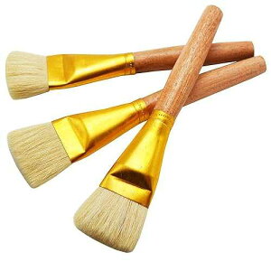 ZHOUXINXING 10Pcs/Set, Bristles Hair Wood Short and Thick Rod Big Acrylic Brush Drawing Art Supplies