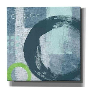 Epic Graffiti 'Blue Circles II' by Linda Woods, Canvas Wall Art, 18x18