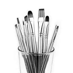 ADIS&GUYS ART SUPPLY ADIS&Guys 10-Piece Professional Face & Body Painting Brush Set ? Ideal for Acrylic, Oil & Watercolors, Perfect for Artists & Kids
