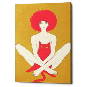 Epic Graffiti 'Pinkcat' by Sai Tamiya, Canvas Wall Art, 12x18
