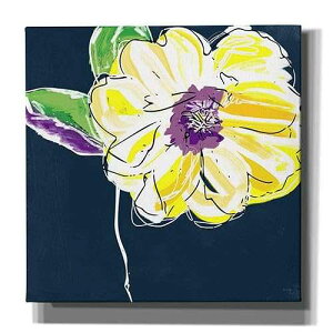 Epic Graffiti 'Yellow Rose' by Linda Woods, Canvas Wall Art, 26x26