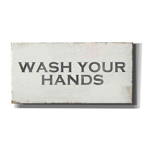 Epic Graffiti 'Wash Your Hands' by Linda Woods, Canvas Wall Art, 30x60