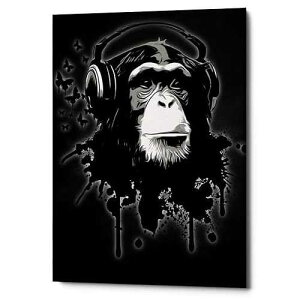 Cortesi Home 'Monkey Business Black' by Nicklas Gustafsson, Canvas Wall Art, 12x18