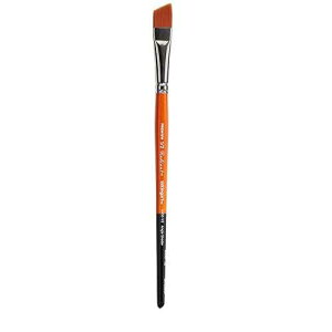 KINGART Premium Radiant 6400-1/2 Angular Shader Series Artist Brush, Synthetic Taklon Hair, Short Handle, for Acrylic, Oil and Watercolor Painting, Size 1/2
