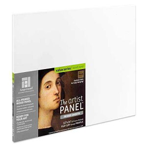 Ampersand Art Supply Wood Gesso Artist Painting Panel: Primed Smooth, 11 x 14, 3/8 Flat Profile