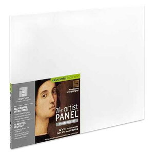 Ampersand Art Supply Wood Gesso Artist Painting Panel: Primed Smooth, 12 x 16, 3/8 Flat Profile