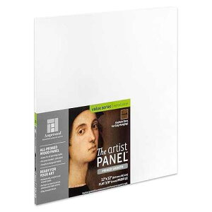 Ampersand Art Supply Wood Gesso Artist Painting Panel: Primed Smooth, 12 x 12, 3/8 Flat Profile