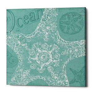 Epic Graffiti 'Aqua Treasure I' by Daphne Brissonet, Canvas Wall Art, 12x12