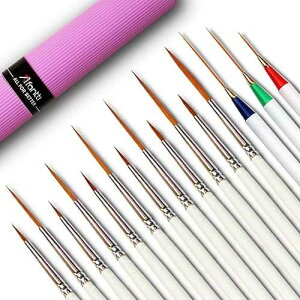 Afantti 15 Pcs Detail Fine Paint Brushes Micro Mini Tiny Artist Paintbrush Set | Ultra Fine Point Tip | for Miniature Acrylic Script Liner Oil Watercolor Nail Art Painting