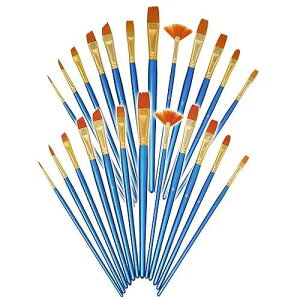 VViViD BRST901 �A�[�e�B�X�g�����Z�[�u�� 24 �{ �V���[�g�n���h�� �y�C���g �u���V �_�u���Z�b�g VViViD BRST901 Artists' Synthetic Sable 24-Piece Short Handled t Brush Double-Set