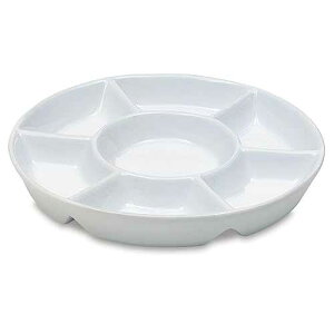 Jack Richeson Porcelain Palette 7 Well Round with Plastic Cover