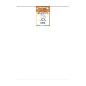 Clearprint 18 x 24 1000H Design Vellum Sheets, 16 lb., 100% Cotton, 10 Sheets per Pack, 1 Pack