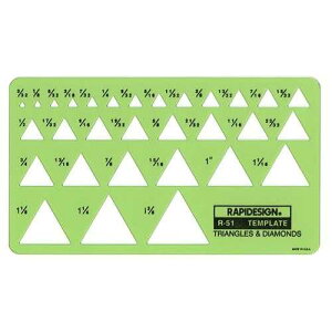 Rapidesign �O�p�`�ƃ_�C�������h�̃e���v���[�g�A�e 1 (R51) Rapidesign Triangles and Diamonds Template, 1 Each (R51)
