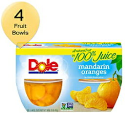 DOLE FRUIT BOWLS、100％フルーツジュースのマンダリンオレンジ、4オンス（4カップ） DOLE FRUIT BOWLS, Mandarin Oranges in 100% Fruit Juice, 4 Ounce (4 Cups)