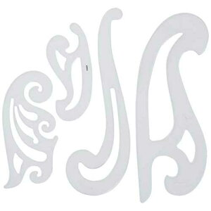 Westcott LetterCraft French Plastic Curve Set, Set of 4(FC-4)