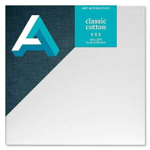 Art Alternatives Classic Cotton Stretched Canvas, Gallery, 1-3/8 in Profile, 5 in x 5 in