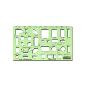 RAPIDESIGN Rapid Designs R-714A House Furnishing Interior Design Drawing Template, 1/8 Scale