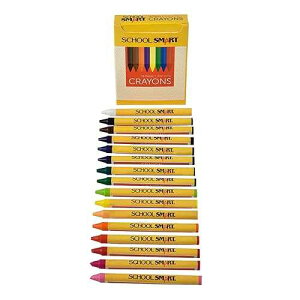 School Smart Classic Crayon Set with Tuck Box for Schools, Home, and More, Assorted Colors, Pack of 16