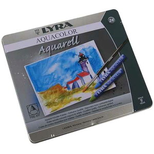 LYRA Aquacolor Water-Soluble Wax Crayons, Set of 24 Crayons, Assorted Colors (5611240)