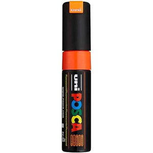 Uni-Ball Posca Marker 8K in Fluorescent Orange, Pens for Art Supplies, School, Rock Art, Fabric, Paint Pen, Art, Posca Markers