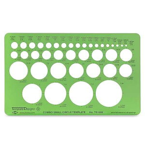 ALVIN, TD1200, Circle Guide Template, Drawing and Drafting Tool for Artists, Architects, Design and Drafting, 4.25 x 7.25 x .030