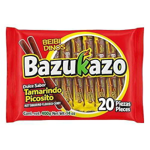 ???? ???? ? ?? - ?? ??, 20?, ???? ? ?? ??, ?? ??, ????? ? ????, ??? ?? Bazukazo Tamarindo Con Chile - Candy Sticks, 20 Pieces, Tamarind Flavor With Chili, Spicy Candy,
