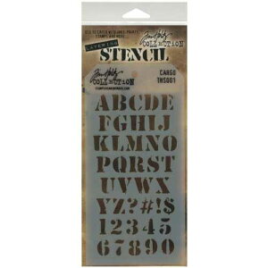 Stampers Anonymous �e�B�� �z���c ���C���[�h �X�e���V���A4.125 x 8.5 �C���`�A�J�[�S Stampers Anonymous Tim Holtz Layered Stencil, 4.125 by 8.5-Inch, Cargo