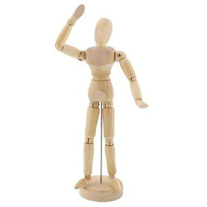 U.S. Art Supply 8 Wooden Male Manikin Posable Figure for Drawing - Articulated Mannequin with Base and Flexible Body for Drawing The Human Figure