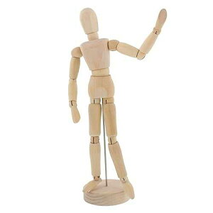 U.S. Art Supply 12 Wooden Female Manikin Posable Figure for Drawing - Articulated Mannequin with Base and Flexible Body for Drawing The Human Figure