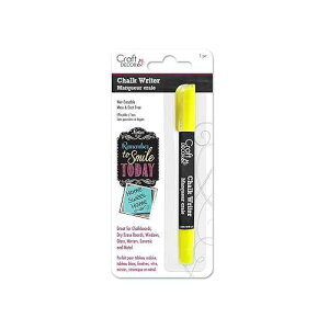 Multicraft Imports MULTICRAFT Chalk Writer, Mess Free, Wet-erasable marker for many surfaces - Amazing Vibrant Color, Neon Yellow