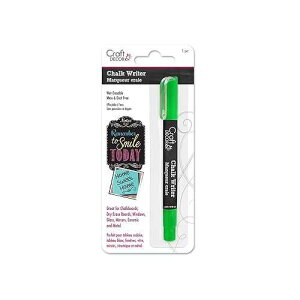 Multicraft Imports Chalk Writer, Mess Free, Wet-erasable marker for many surfaces - Amazing Vibrant Color, Neon Green