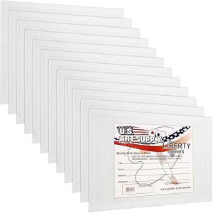 U.S. Art Supply 18 X 24 Inch Art Canvas Board Panels 12 Pack - 8 Ounce Heavyweight Cotton Acid Free Canvases for ting Acrylics and Watercolor (1 Case of 12 Single Canvas ting Panels)