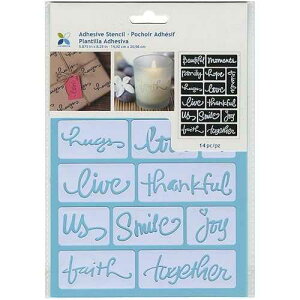 Momenta ST-252-25235 �S���X�e���V���A6�C���`×8�C���`�A���������t Momenta ST-252-25235 Adhesive Stencil, 6 by 8, Beautiful Words