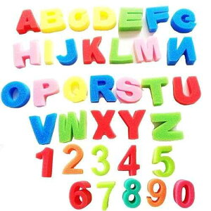 Carykon Artist Studio �A���t�@�x�b�g�Ɛ����̃X�|���W���f���A36 �� Carykon Artist Studio Alphabet & Numbers Sponges Model, 36 PCS