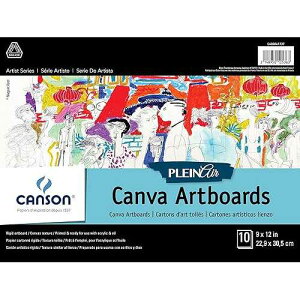 CANSON 400061737 Plein Air Art Board Canvas Pad, 9 x 12