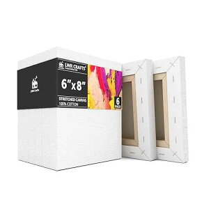 LWR CRAFTS �X�g���b�`�L�����o�X 6�C���` x 8�C���` 6���p�b�N LWR CRAFTS Stretched Canvas 6 X 8 Pack of 6