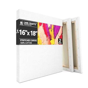LWR CRAFTS �X�g���b�`�L�����o�X 16�C���` x 18�C���` 2�p�b�N LWR CRAFTS Stretched Canvas 16 X 18 Pack of 2